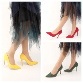 パンプス ハイヒール ポインテッドトゥ ヒール9cm パーティー フォーマル ピンクパンプス スエード ピンヒール ブラック 黒 結婚式 ブラックフォーマル 美脚パンプス シンプル 入学式 ママ 入園式 春靴 大きいサイズ