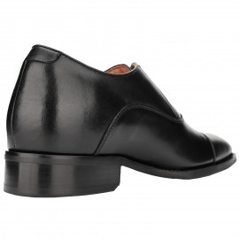 ビジネスシューズ メンズ 革靴 本革 ロングノーズ 内羽根 身長6cmUP ヒールアップシューズ 革靴 3E 紐